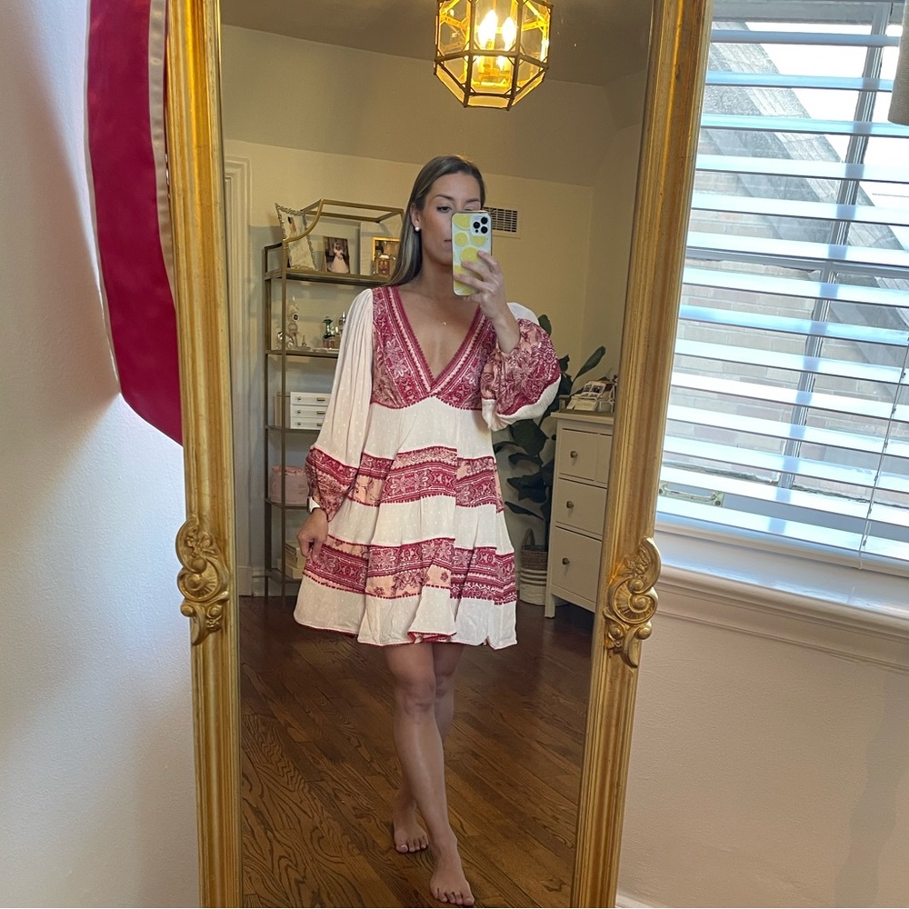 Free People Mini Dress- My Love Tea Combo